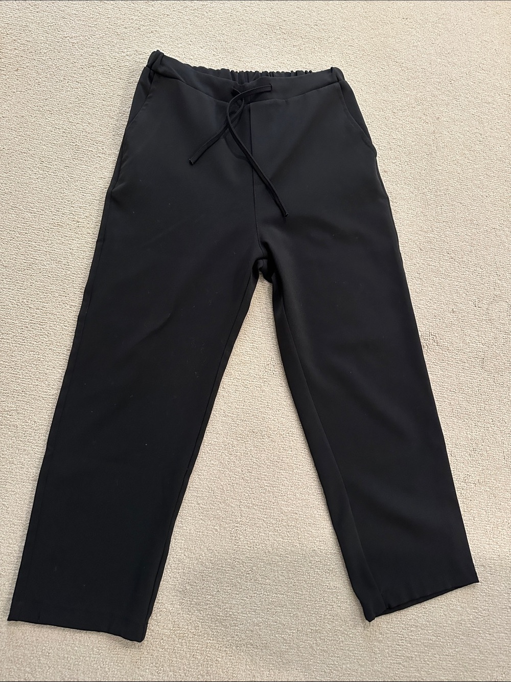 Men's Black Elastic Waist Joggers